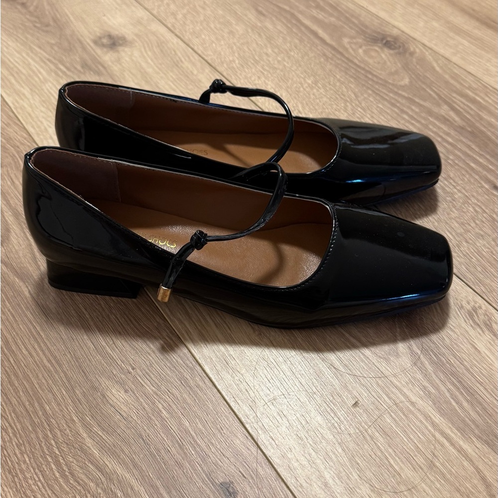 Soda Black Flats Patent Mary Jane